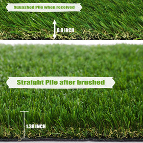 ZGR artificial grass dog-friendly yard close-up for safe pets.