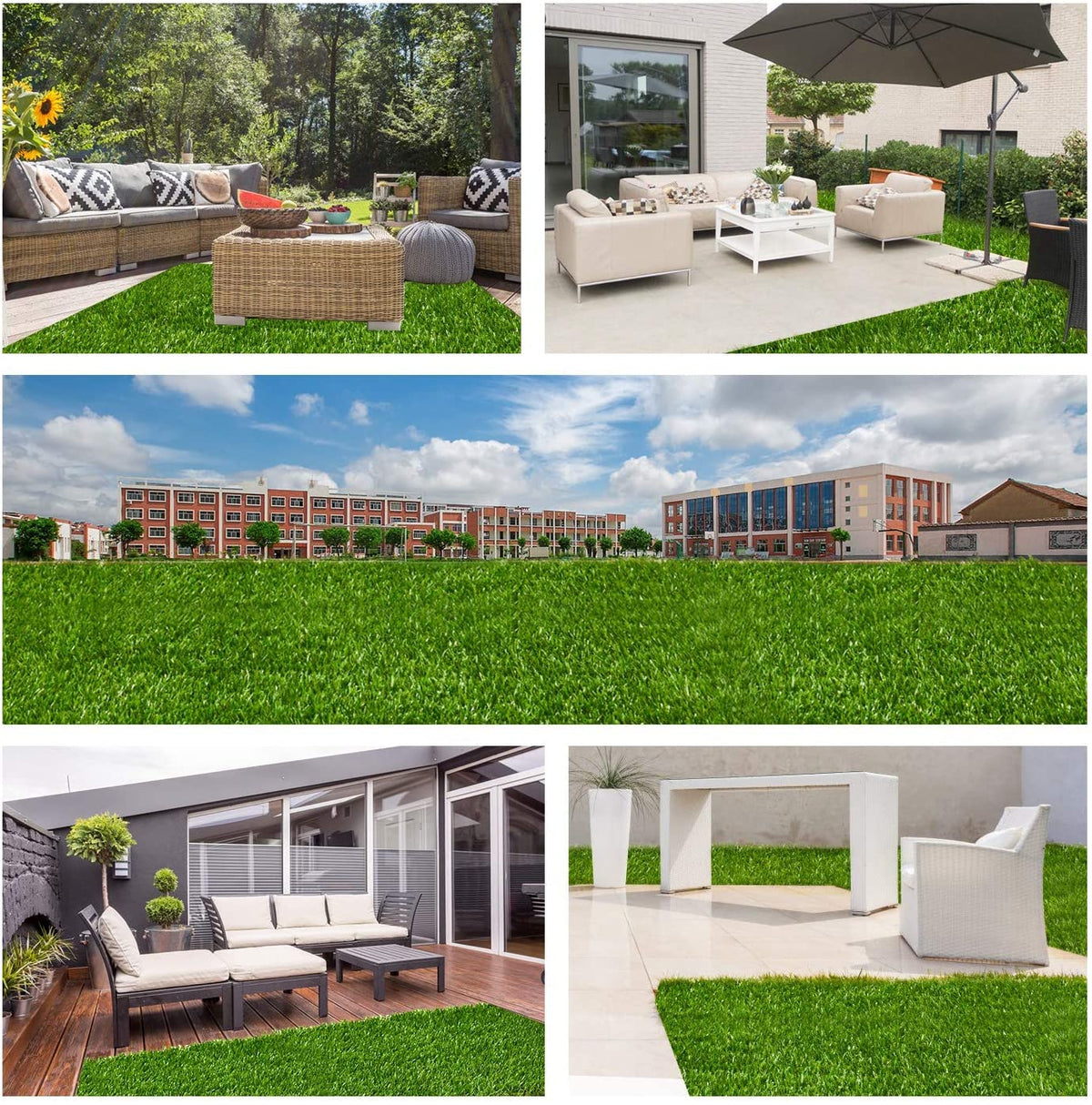ZGR Home&Garden artificial grass easy to clean and quick to dry.