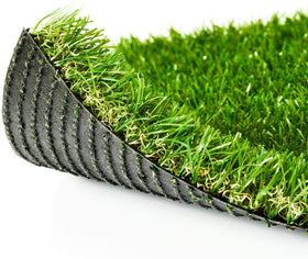 ZGR Home&Garden premium artificial grass 3x8 outdoor rug in a lush yard, pet-friendly.