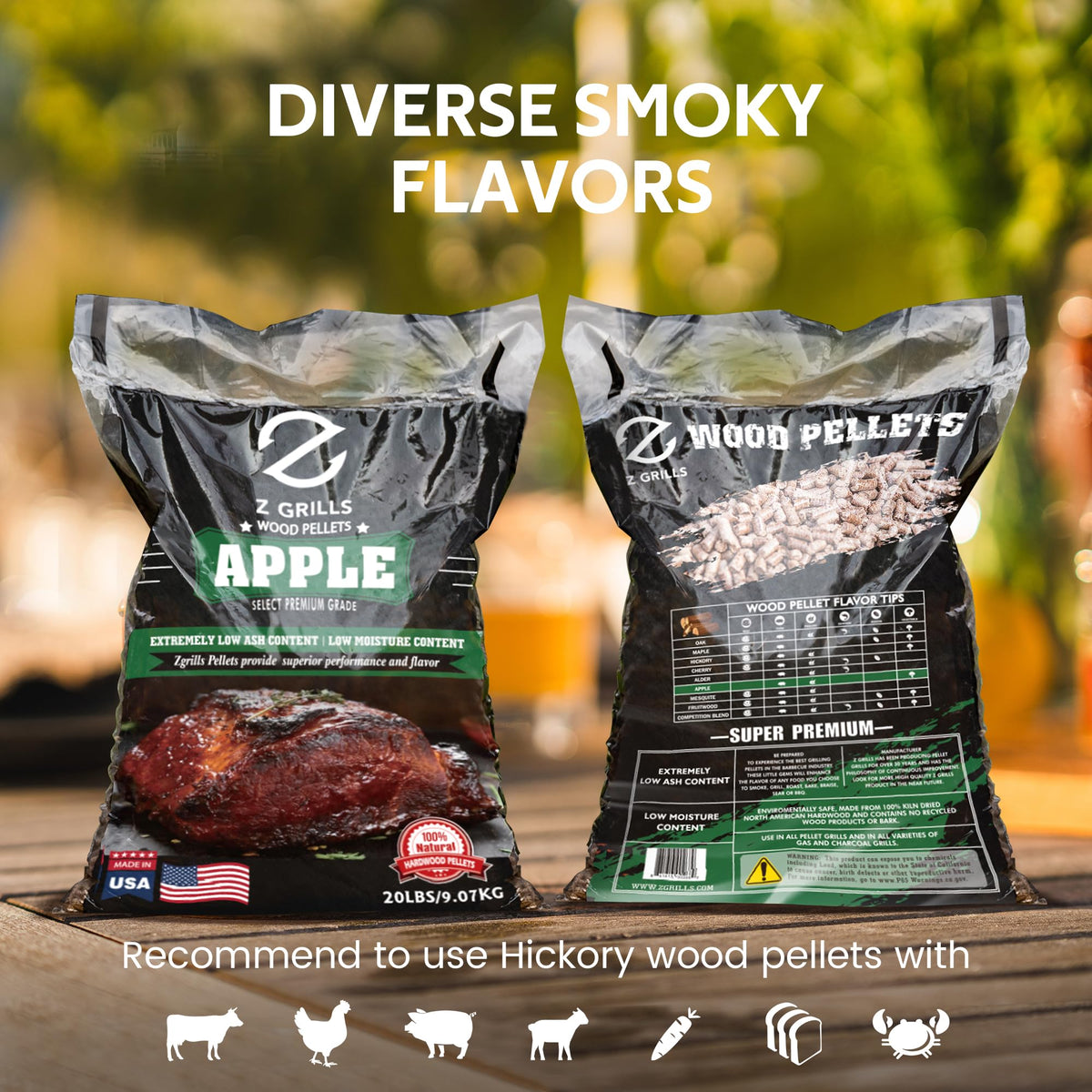 Z GRILLS apple pellets 20lb smoke filling the grill with aroma