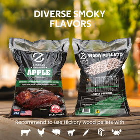 Z GRILLS apple pellets 20lb smoke filling the grill with aroma