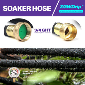 ZGWDrip hose emitting uniform droplets across its length