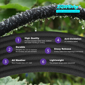 ZGWDrip hose installed along a garden bed for steady irrigation.