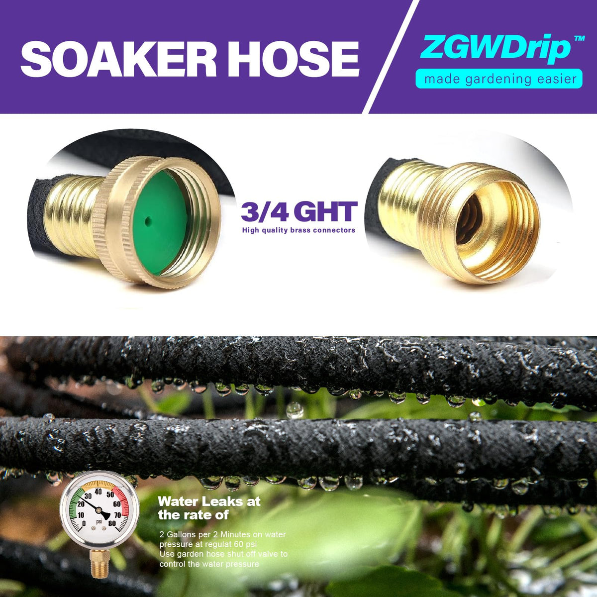 ZGWDrip root-zone watering directs moisture to roots for healthier plants
