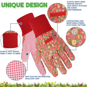 Zhamate 4-pair pack garden gloves for daily use in yard or balcony