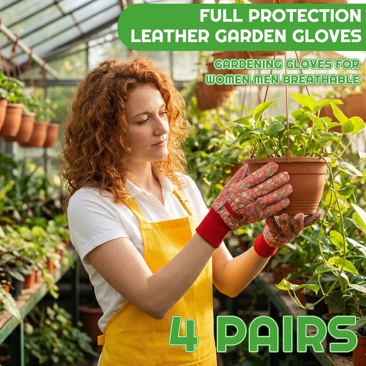 Zhamate garden gloves with cute floral design for stylish gardening