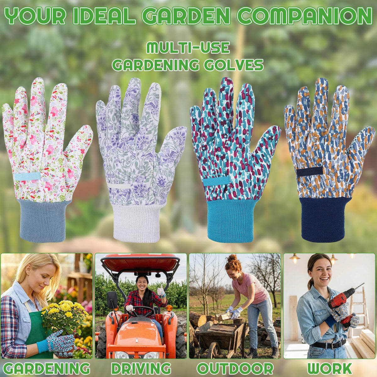 Zhamate womens garden gloves offer flexible fit and dexterity for delicate work.