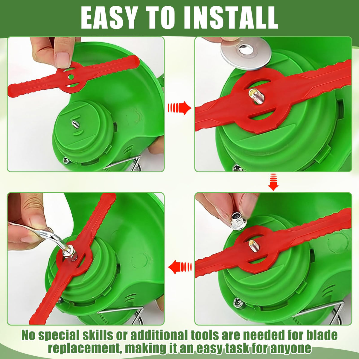 Zhehao blade head assembly with simple, tool-friendly swap.