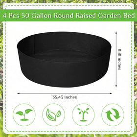 Zhehao round fabric grow bag unfolded shows simple, space-saving gardening
