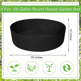 Zhehao round raised garden bed setup on a patio, versatile for various plants.