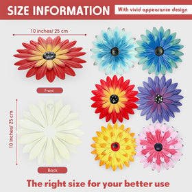 Zhehao metal sunflowers with back hook for easy wall hanging