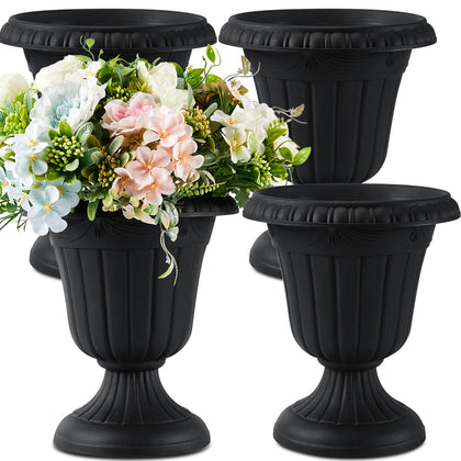 Zhehao urn planter 4pc set front view for elegant porch decor.