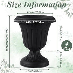 Zhehao urn planter top view showing pedestal and smooth finish for outdoor use.