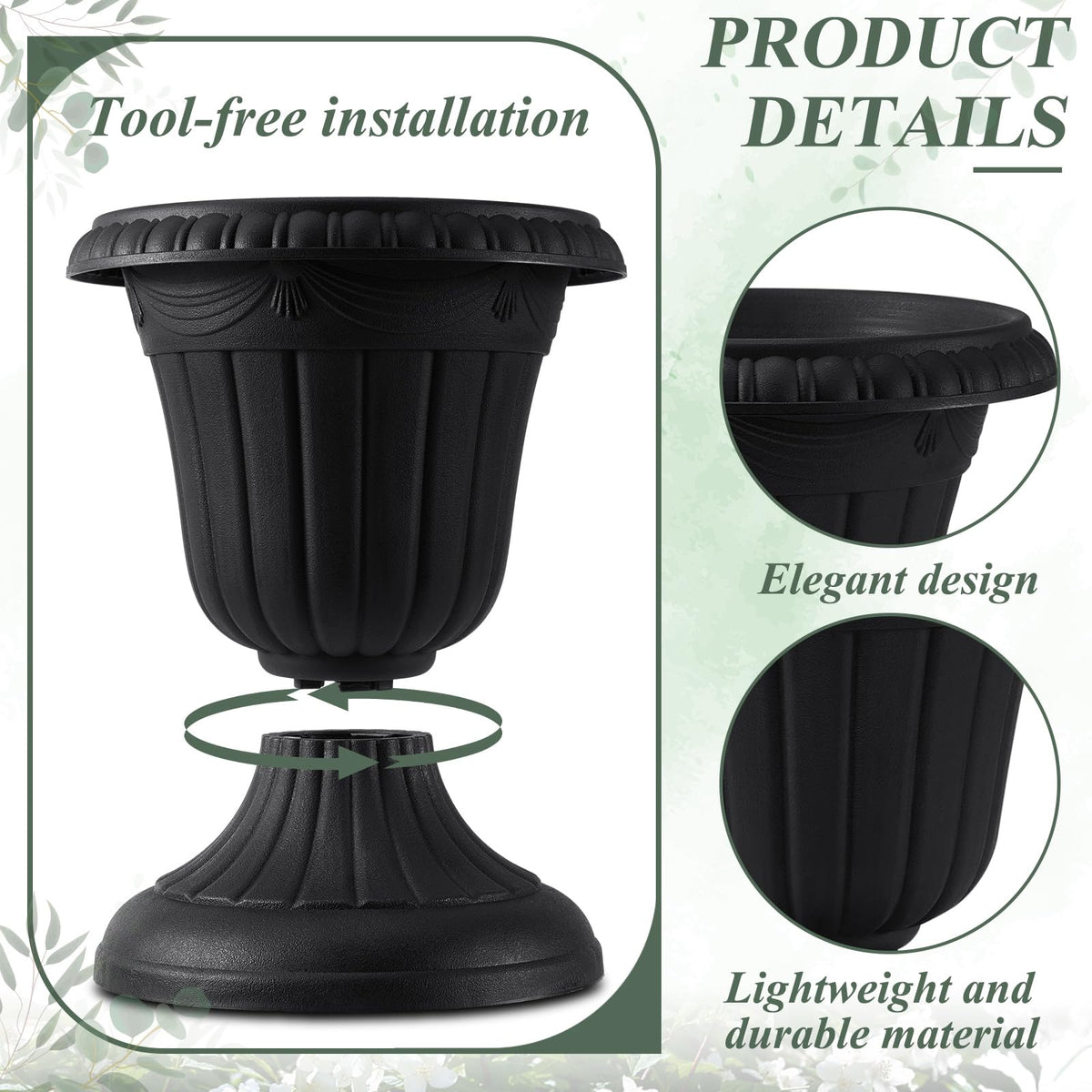 Zhehao urn planter base and top, easy on-site assembly.