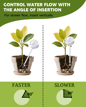 Zhend iridescent self-watering globe hanging supports balcony gardens and small pots.