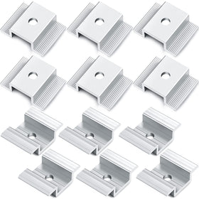 Zhengmy 12-pack mid clamp front view for durable solar panel mounting.