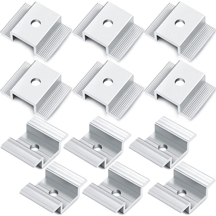 Zhengmy 12-pack mid clamp front view for durable solar panel mounting.