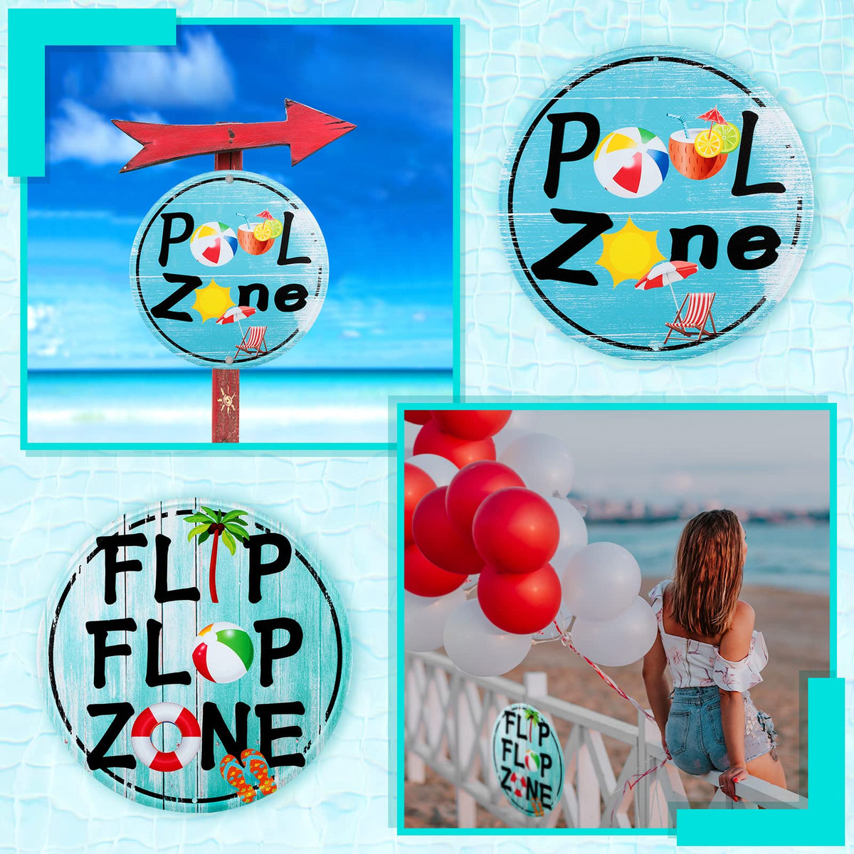 Zhengmy beach patio wall decor enhances home entry or bathroom