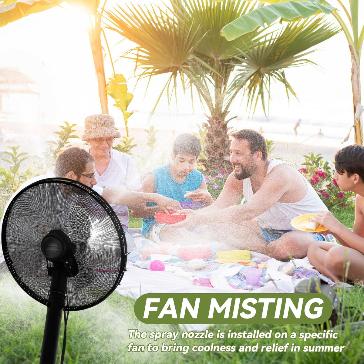 Dust control spraying with Zhengmy misting nozzles in landscape