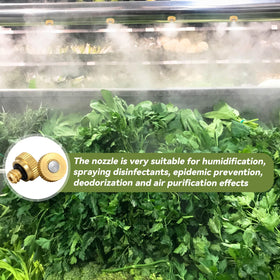 Greenhouse irrigation setup using Zhengmy misting nozzles