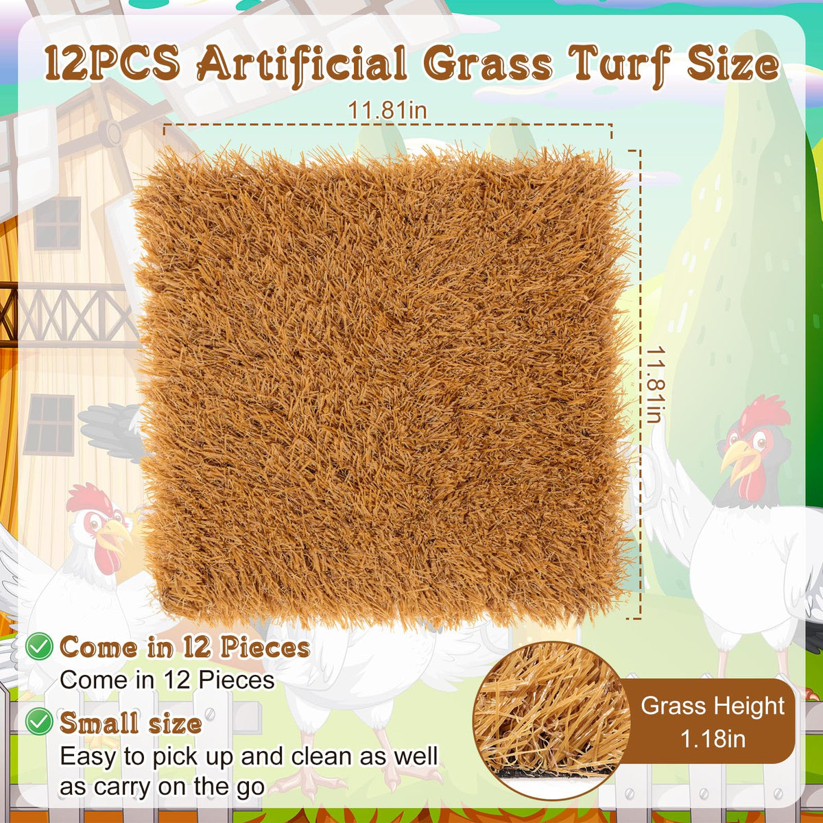 Zhengmy nesting pads 12x12 brown pack demonstrates reusable, washable design.