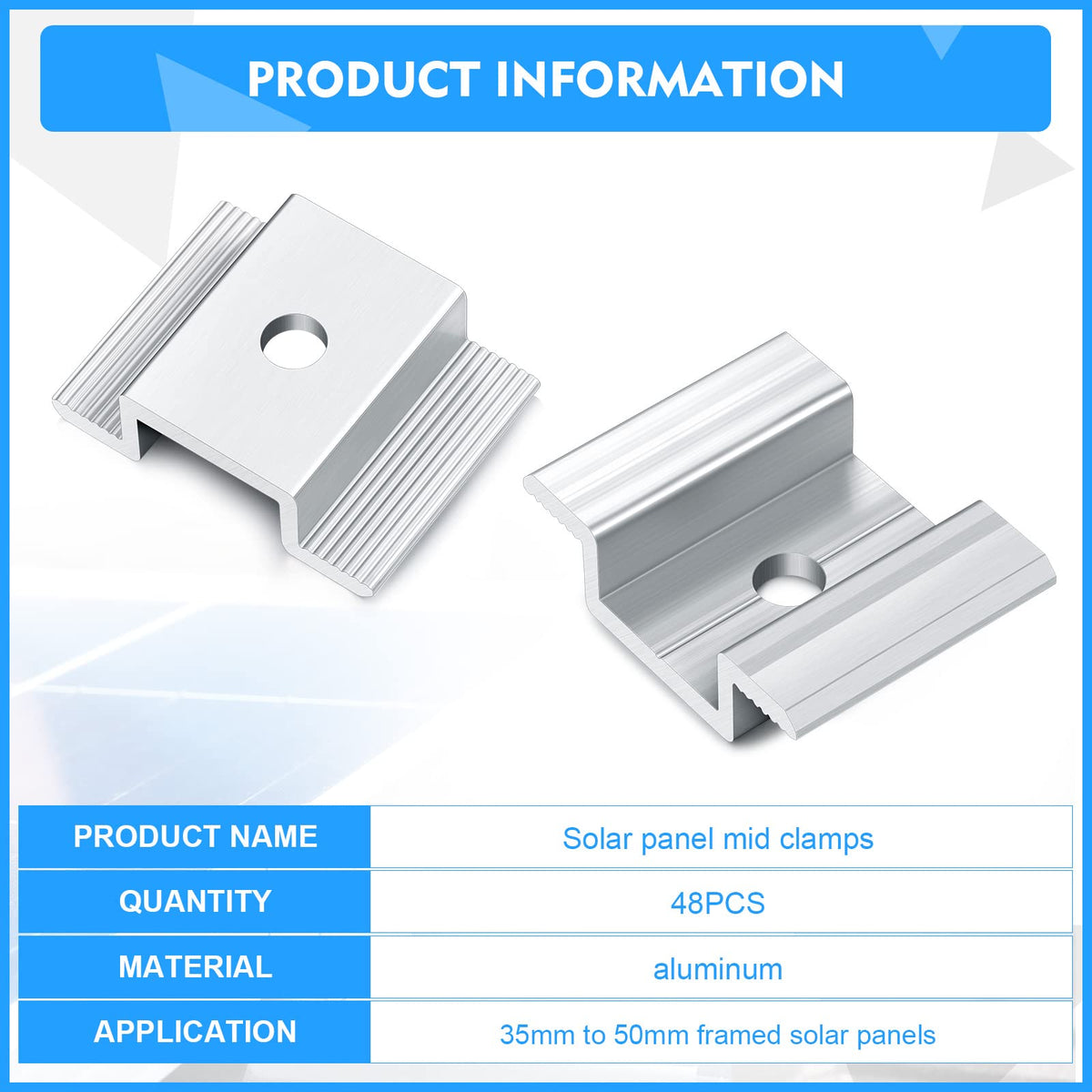 Zhengmy packaging includes 48 clamps for ready replacement and maintenance.