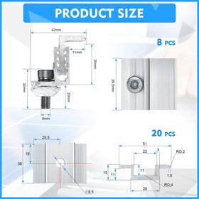 Zhengmy adjustable end clamp highlights easy end-fitting for frame panels.