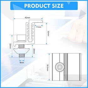 Zhengmy z-bracket mount provides sturdy support for PV frame connections.