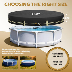 ZhenXingCheng 500D fabric round pool cover resists tearing and debris