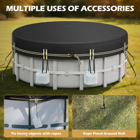 ZhenXingCheng round pool cover measures for a snug fit on 10 ft pools