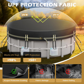 ZhenXingCheng round pool cover with storage bag for easy folding and storage