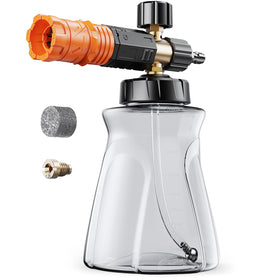 Zhevebaga foam cannon 1L bottle ready for thick foam on a car.