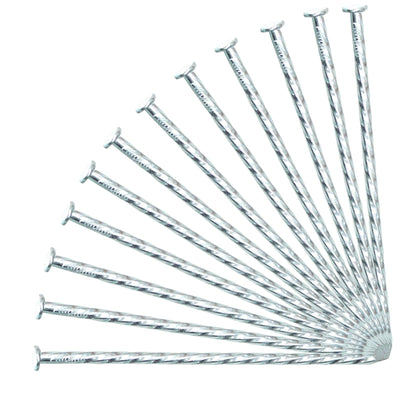 ZHHENIALY 6-inch spiral stake close-up demonstrates durable galvanized steel for steady deployment.