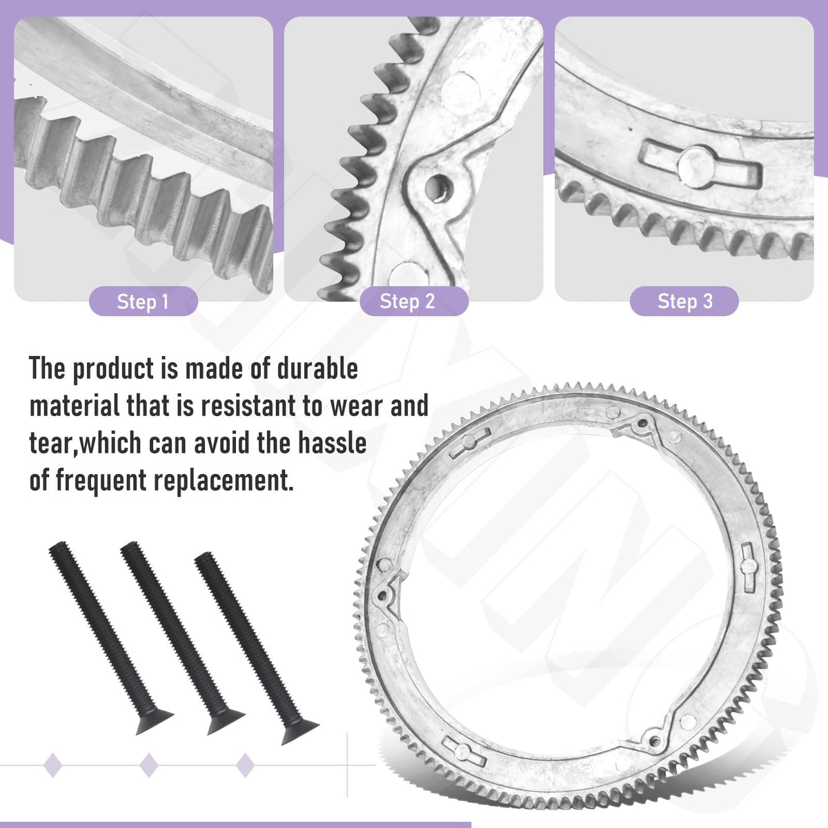 ZHIXING 499612 gear installation close-up guides mounting alignment.