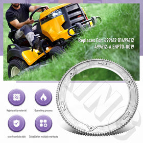 ZHIXING 499612 ring gear in lawn tractor assembly upgrade from plastic.