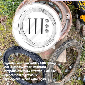 ZHIXING 499612 ring gear packaging shows screws and nuts for straightforward installation.