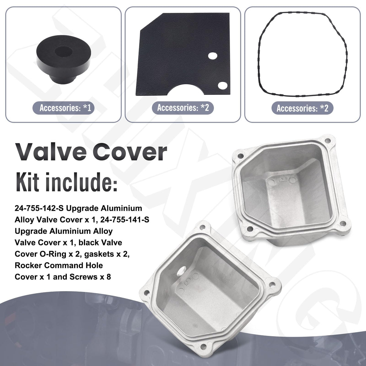 ZHIXING black O-ring and gaskets included for proper seal.