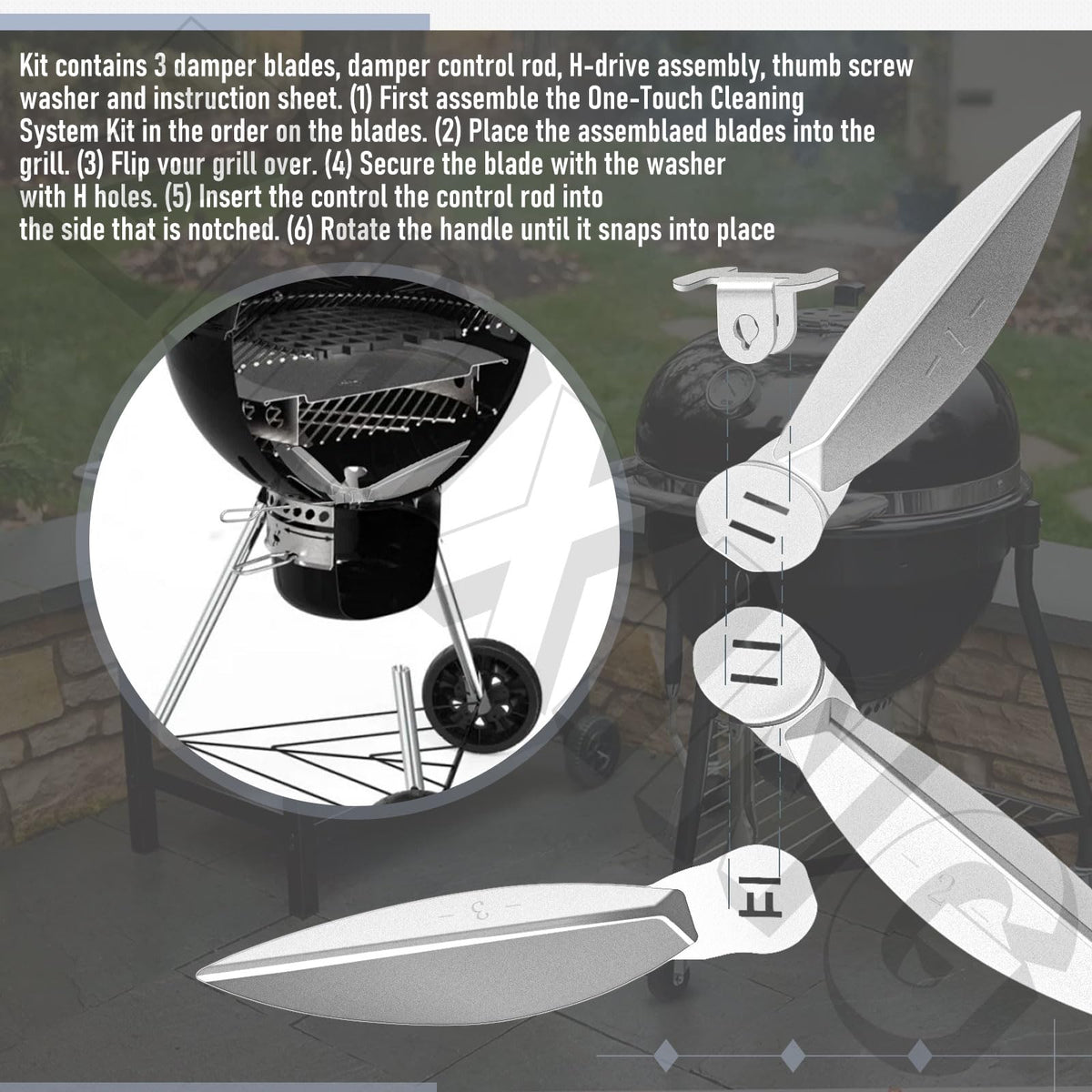 ZHIXING One-Touch thumb screw secures blade installation for reliable performance.