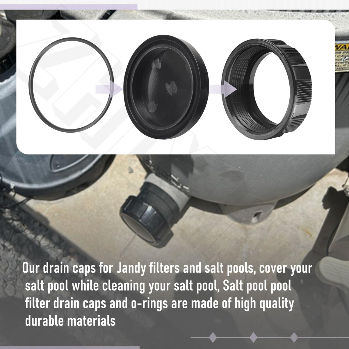ZHIXING R0523000 drain cap assembly compatible with Zodiac/Jandy CL and CV series pool filters.