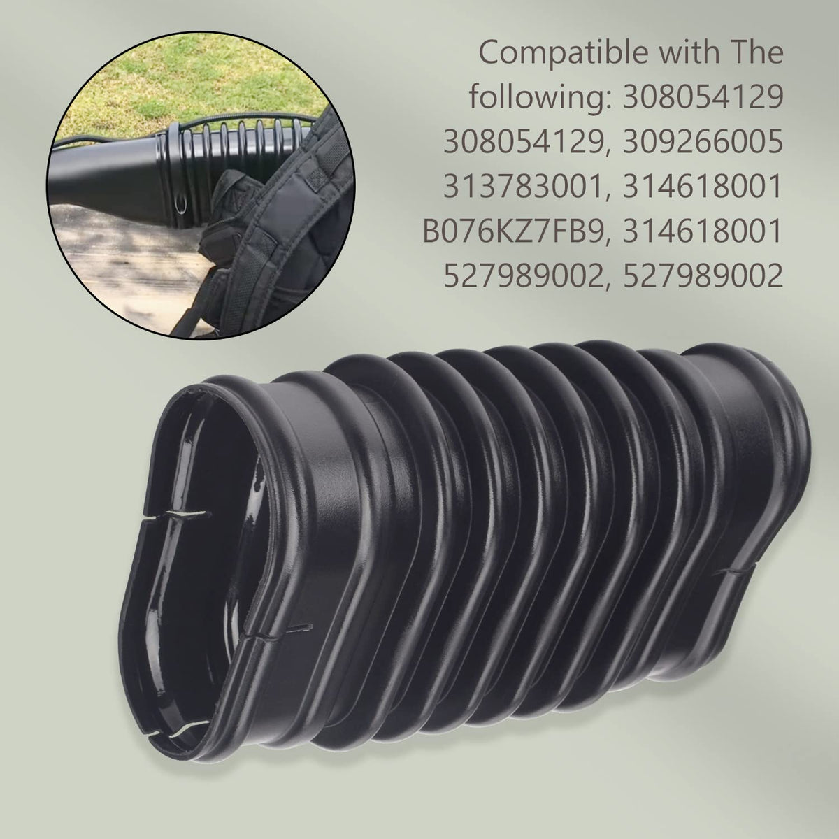 ZHIXING Ryobi 40V blower tube aligns with RY40404 variants for quick replacements