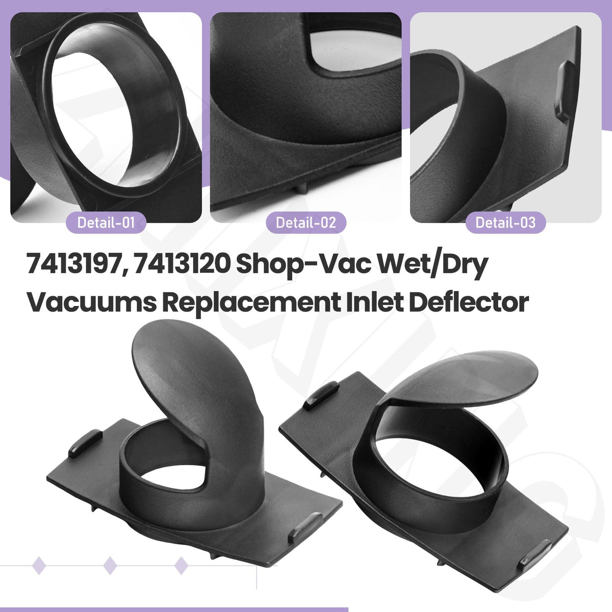 ZHIXING wet and dry vacuum cleanup made easier with reliable deflectors.