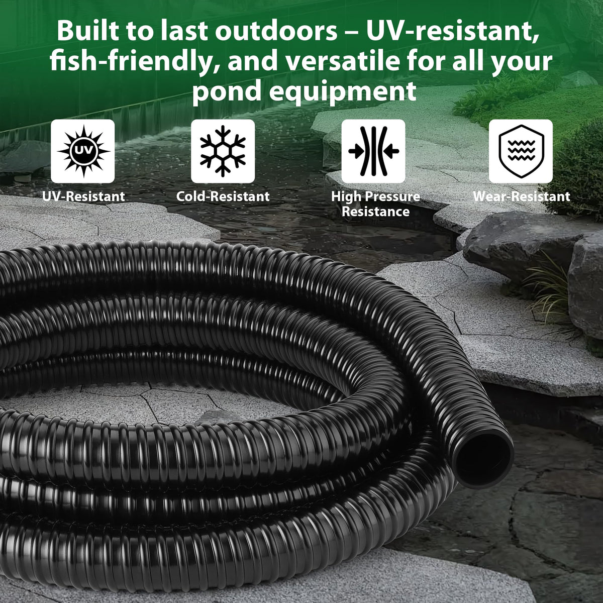 ZhiYo 3/4 inch tubing connects easily to pond pumps and filters