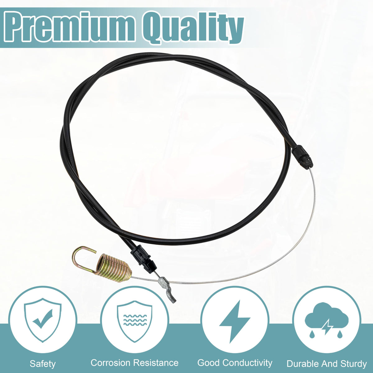 ZHNsaty drive control cable with spring end for quick throttle engagement