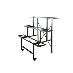 Zhongma 3-tier metal flower display stand frame with sturdy shelves.