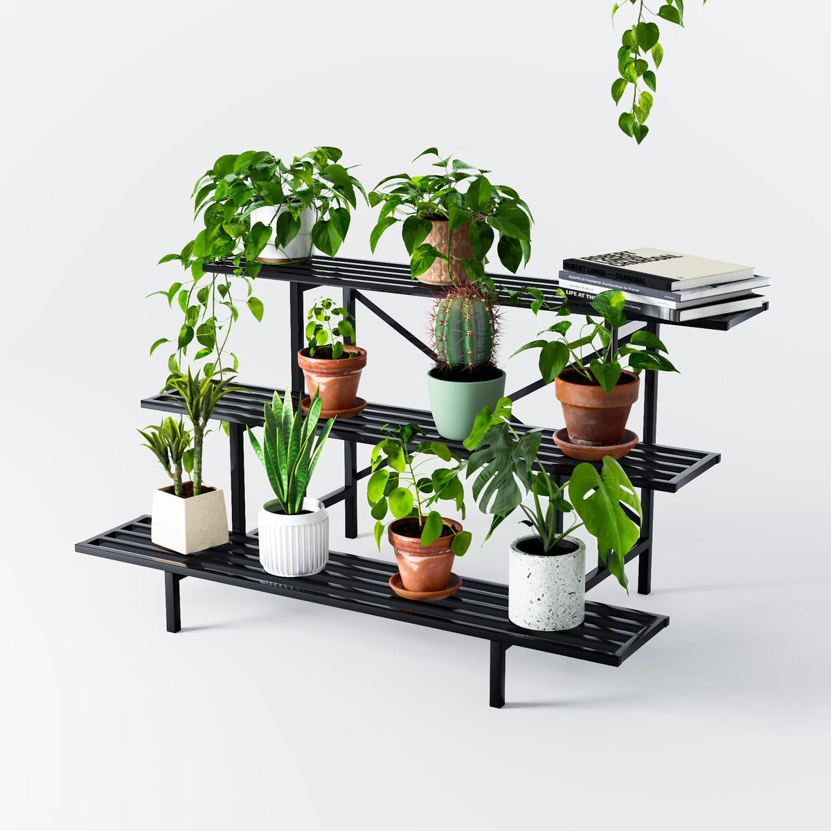 Zhongma 3-tier plant stand assembly instructions for quick setup.