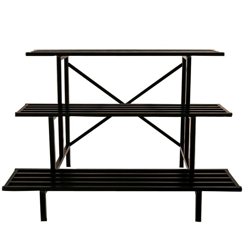 Zhongma 3-tier plant stand detailed construction reveals reinforced joints and powder-coated finish.