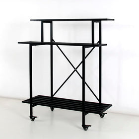 Zhongma 3-tier plant stand with wheels for easy indoor-outdoor movement.
