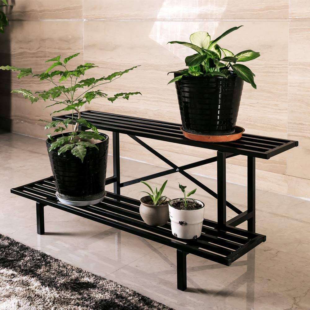 Zhongma each tier measures 35.43 by 8.75 inches for medium pots