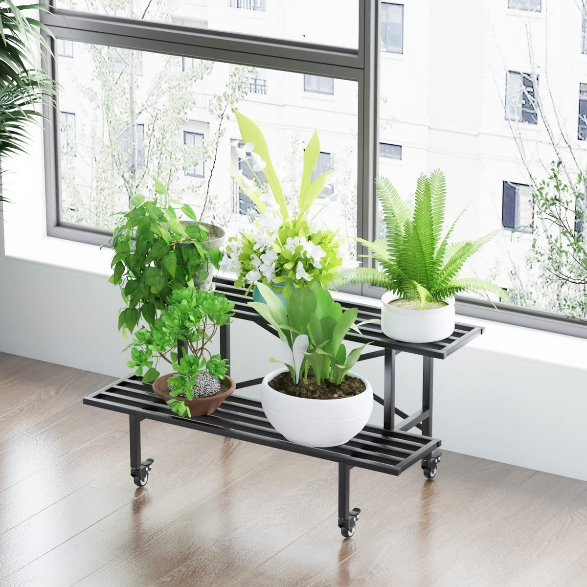 Zhongma heavy-duty carbon steel stand supports 220 lbs per tier.