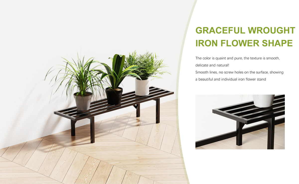 Zhongma Heavy-Duty Plant Stand in living room demonstrating stable support for heavy pots